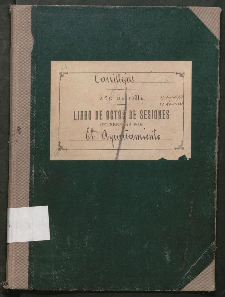 Miniatura de Actas y acuerdos del ayuntamiento de Canillejas de 1931-1932. Libro 539.