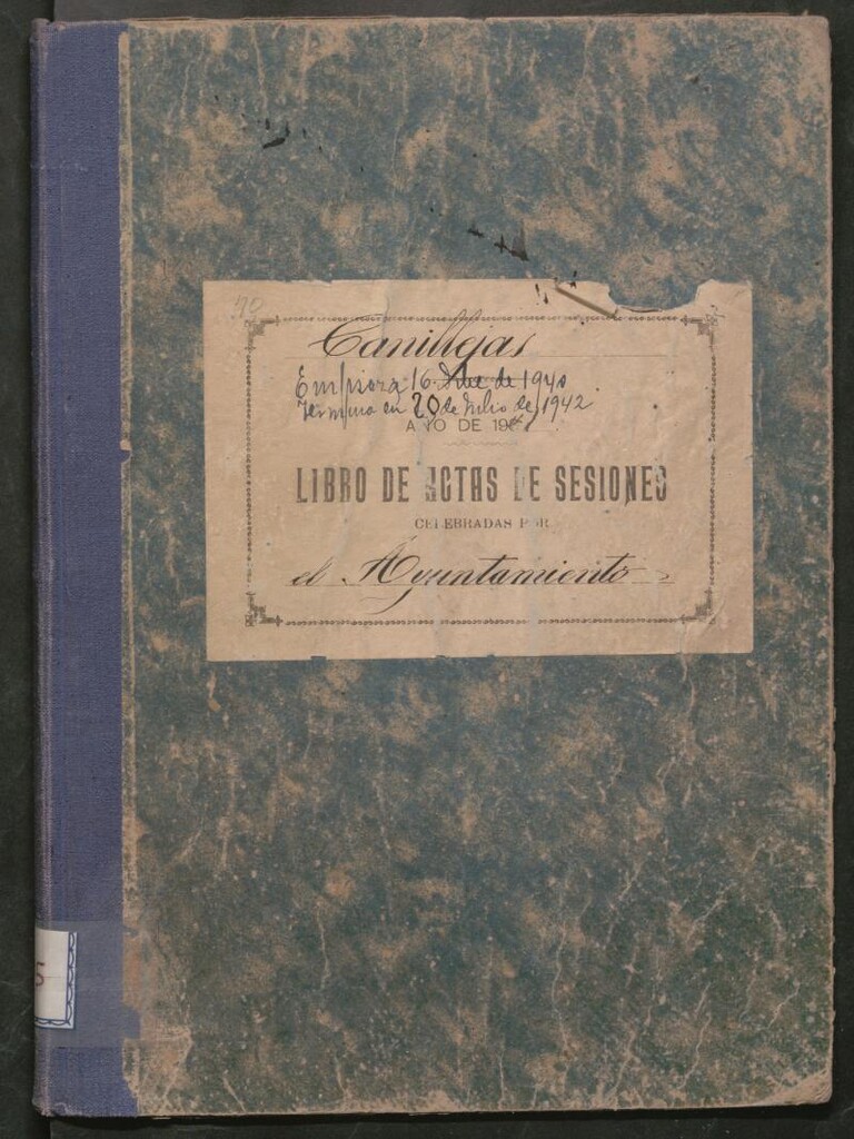 Miniatura de Actas y acuerdos del ayuntamiento de Canillejas de 1940-1942. Libro 545.
