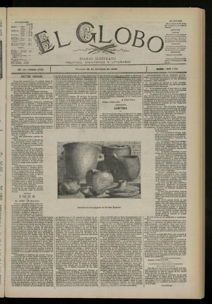 Miniatura de El Globo : diario ilustrado del 19 de octubre de 1888