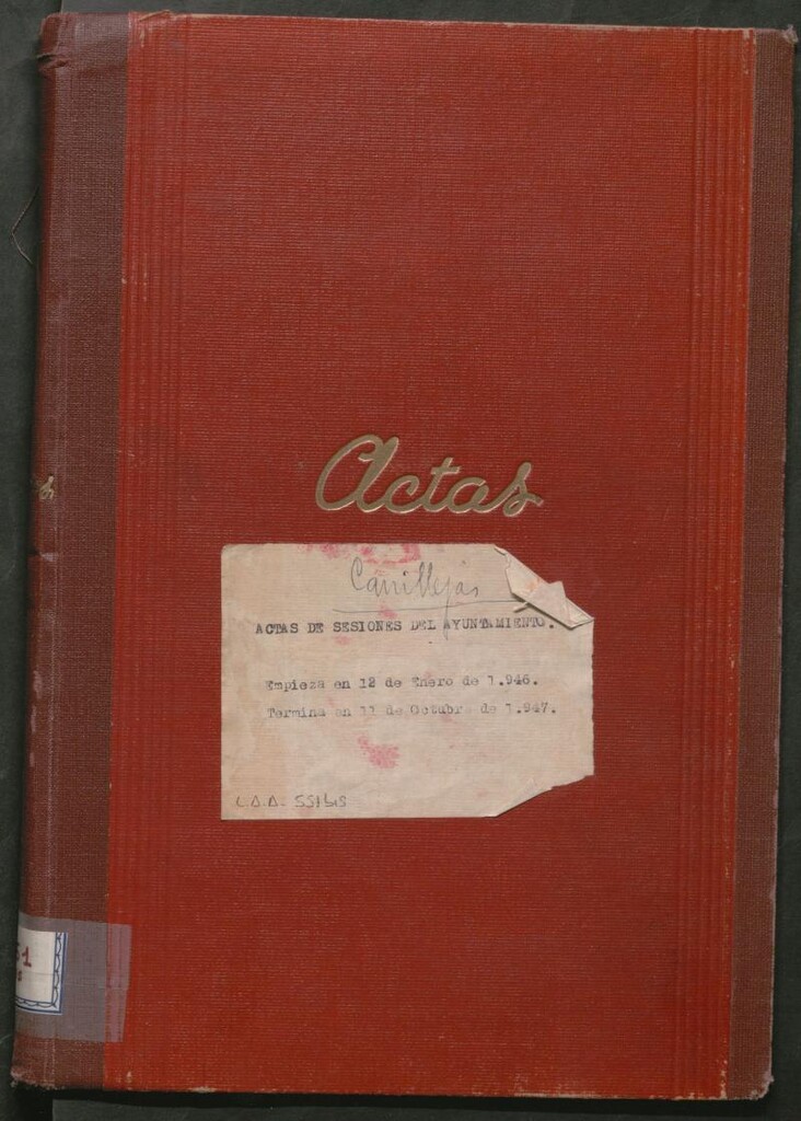 Miniatura de Actas y acuerdos del ayuntamiento de Canillejas de 1946-1947. Libro 551bis.