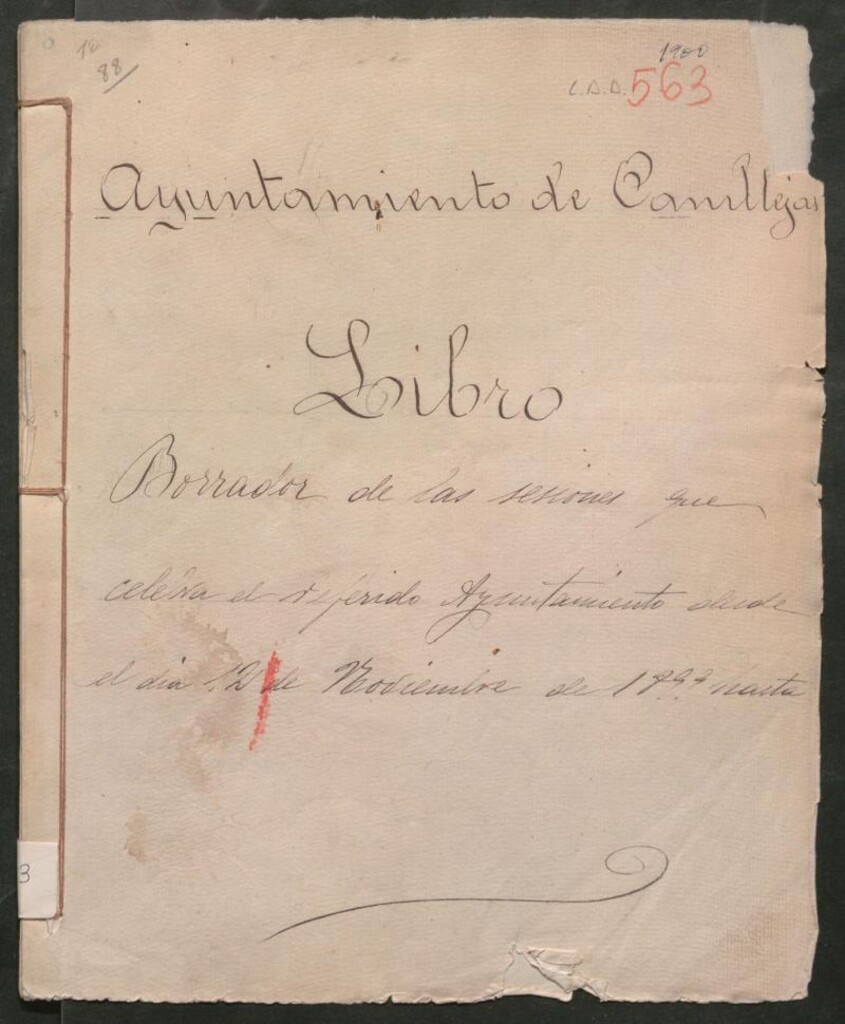 Miniatura de Actas y acuerdos del ayuntamiento de Canillejas de 1900-1901. Libro 563.