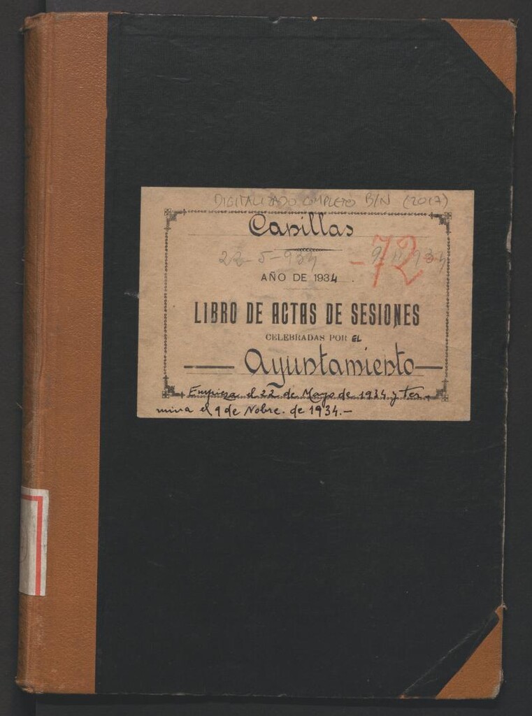 Miniatura de Actas y acuerdos del ayuntamiento de Canillas de 1934. Libro 94.