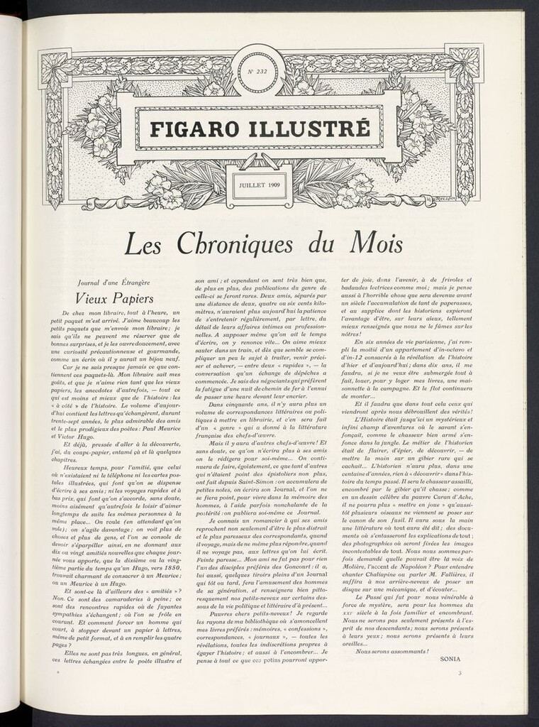 Miniatura de Le Figaro Illustré de julio de 1909