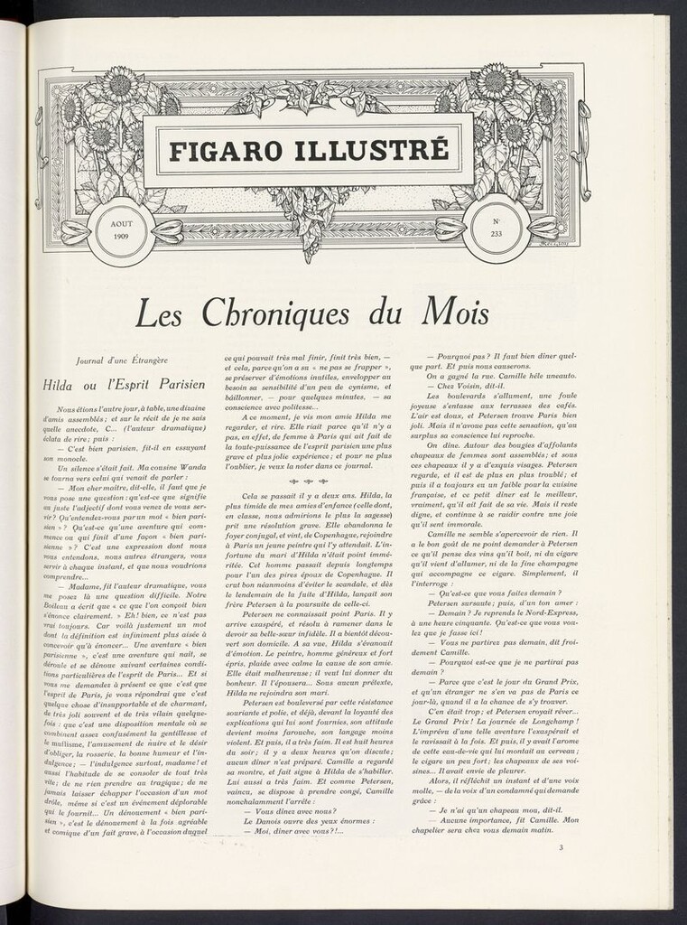 Miniatura de Le Figaro Illustré de agosto de 1909