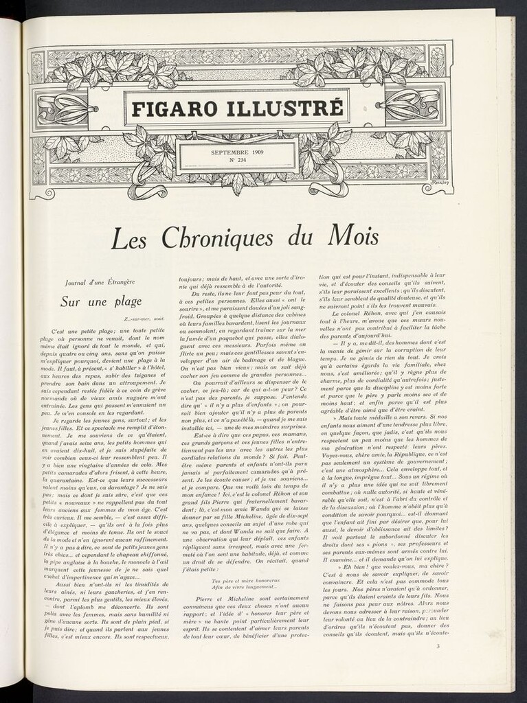 Miniatura de Le Figaro Illustré de septiembre de 1909