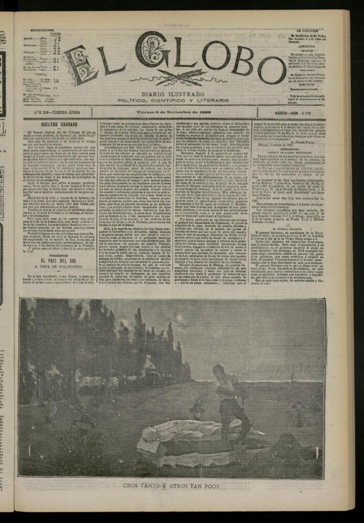 Miniatura de El Globo : diario ilustrado del 2 de noviembre de 1888
