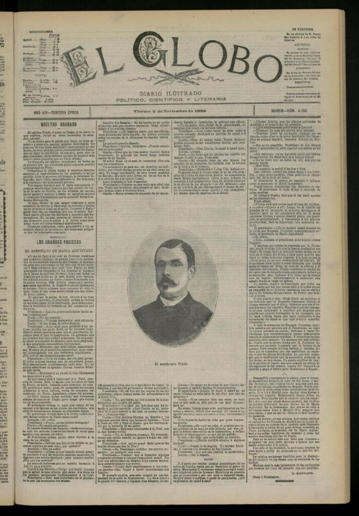 Miniatura de El Globo : diario ilustrado del 9 de noviembre de 1888