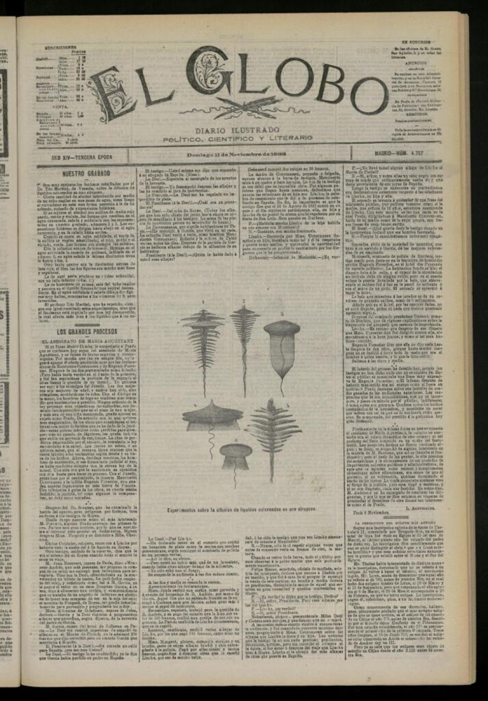 Miniatura de El Globo : diario ilustrado del 11 de noviembre de 1888