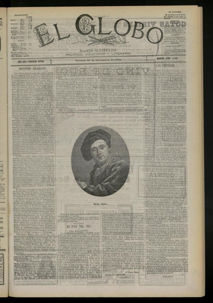 Miniatura de El Globo : diario ilustrado del 16 de noviembre de 1888