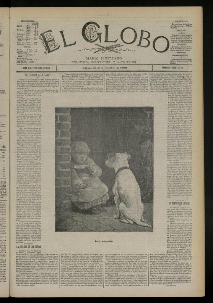 Miniatura de El Globo : diario ilustrado del 24 de noviembre de 1888