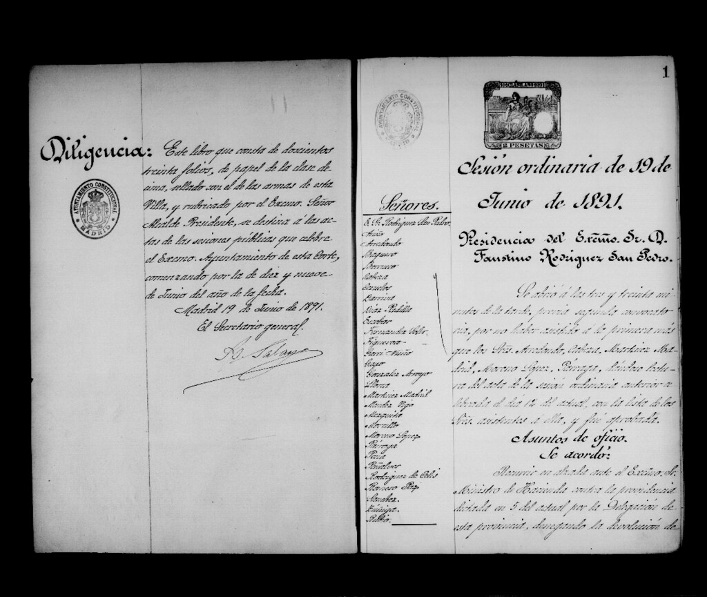 Miniatura de Actas de acuerdos del Ayuntamiento. Tomo 408 del año 1891