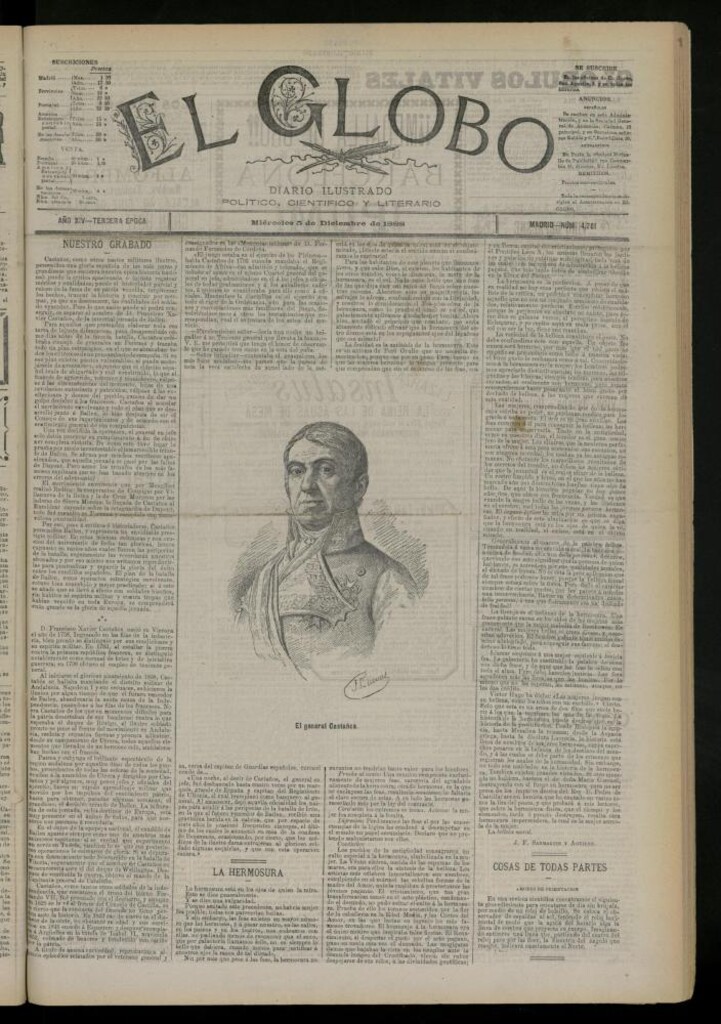 Miniatura de El Globo : diario ilustrado del 5 de diciembre de 1888