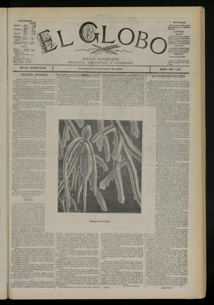 Miniatura de El Globo : diario ilustrado del 7 de diciembre de 1888