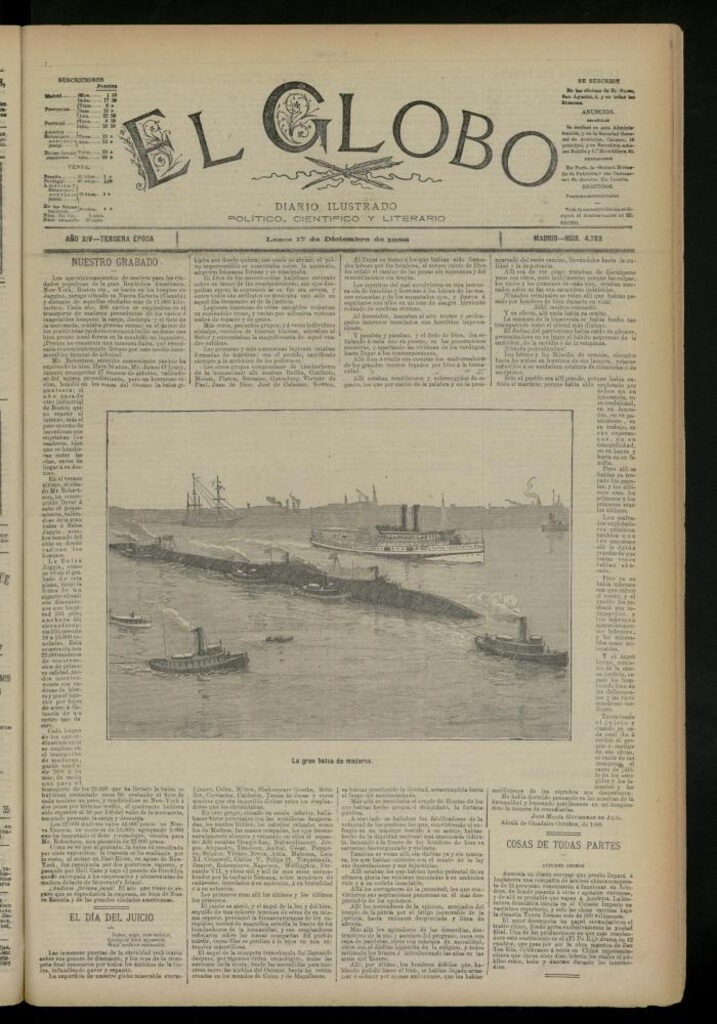 Miniatura de El Globo : diario ilustrado del 17 de diciembre de 1888