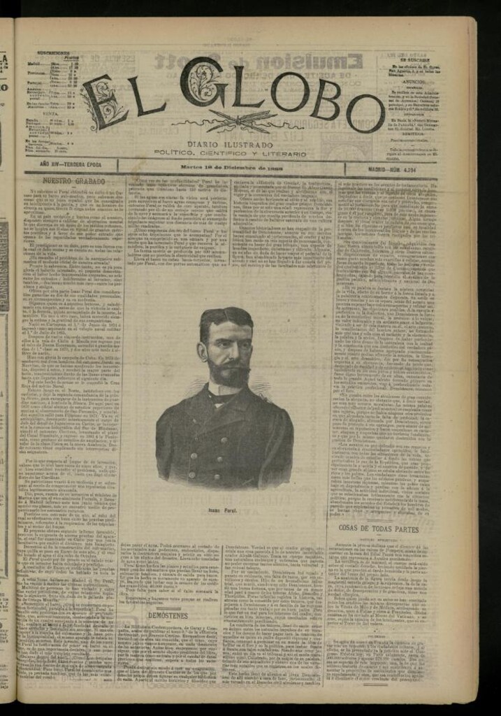 Miniatura de El Globo : diario ilustrado del 18 de diciembre de 1888