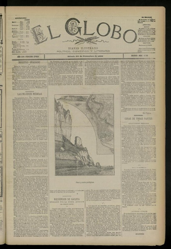 Miniatura de El Globo : diario ilustrado del 22 de diciembre de 1888
