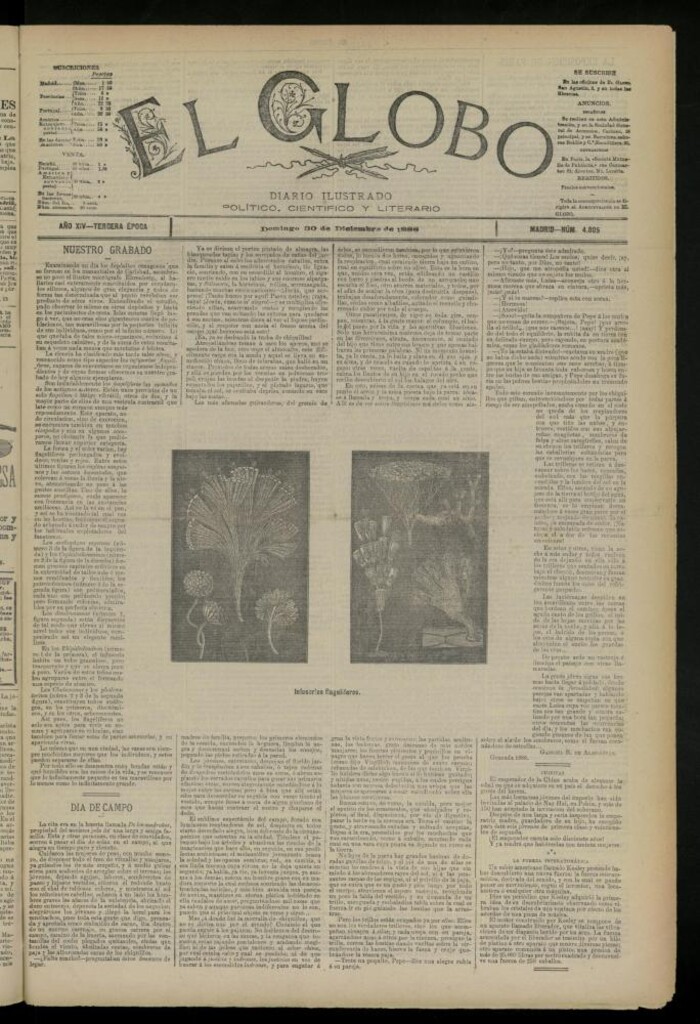Miniatura de El Globo : diario ilustrado del 30 de diciembre de 1888