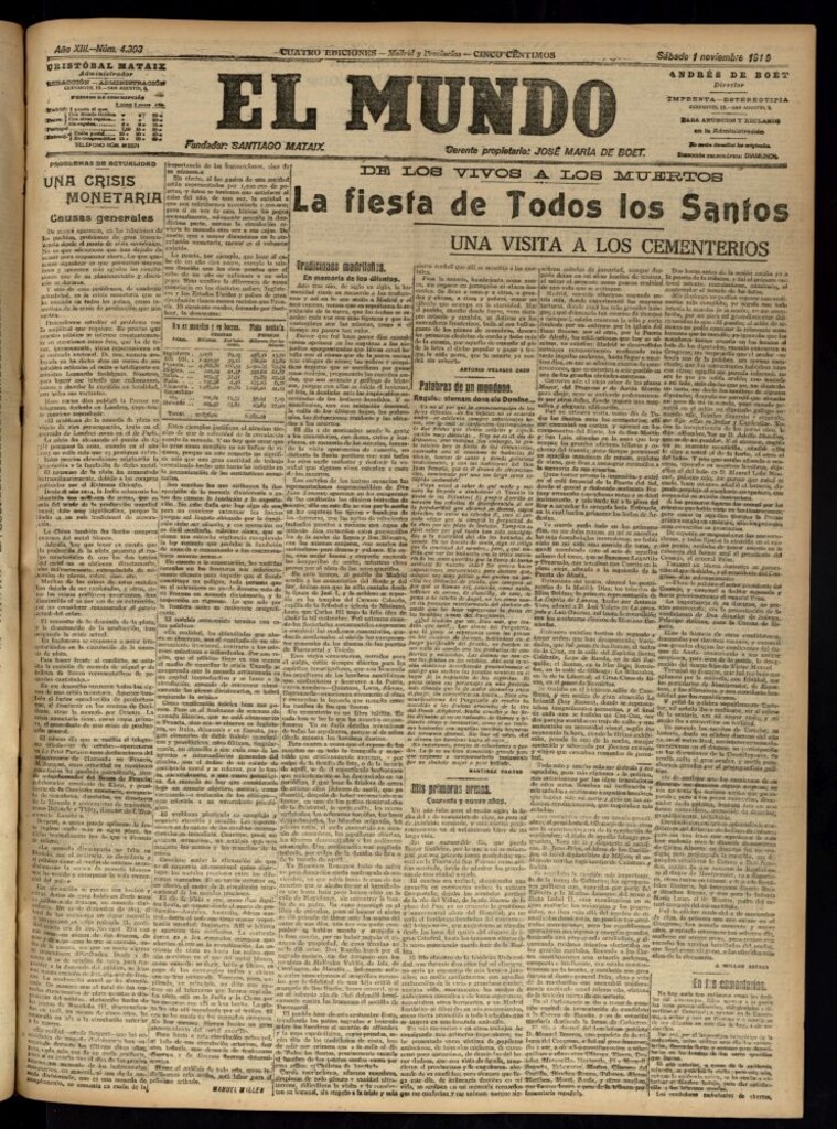 Miniatura de El Mundo del 1 de noviembre de 1919