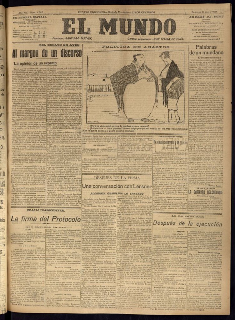 Miniatura de El Mundo del 11 de enero de 1920