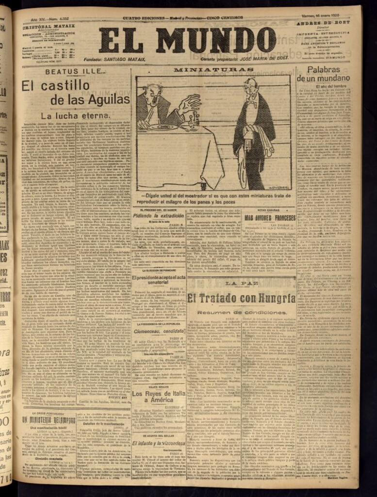 Miniatura de El Mundo del 16 de enero de 1920