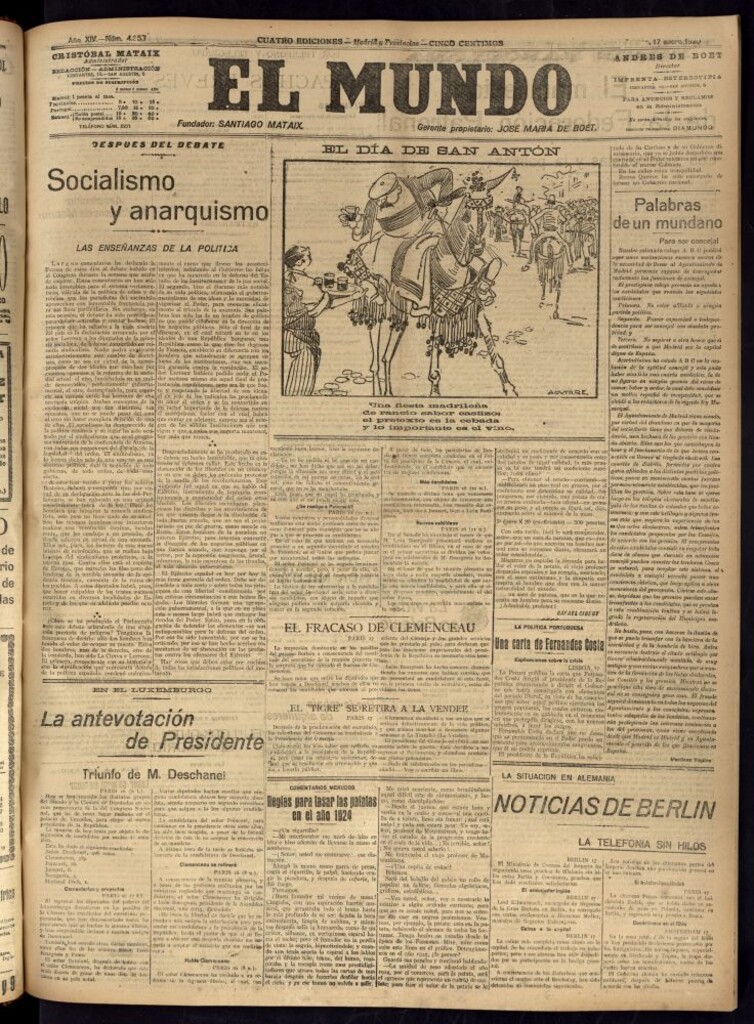 Miniatura de El Mundo del 17 de enero de 1920