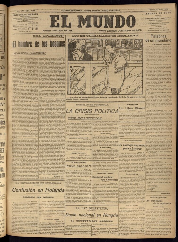 Miniatura de El Mundo del 20 de enero de 1920