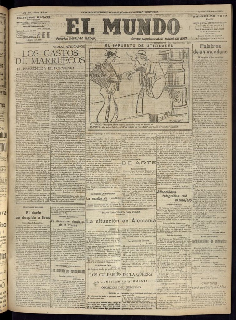 Miniatura de El Mundo del 22 de enero de 1920