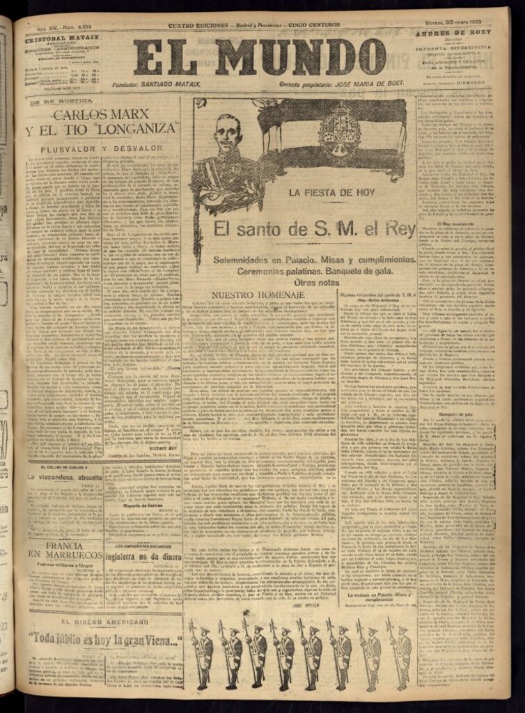 Miniatura de El Mundo del 23 de enero de 1920
