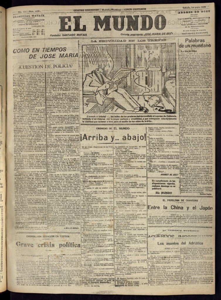 Miniatura de El Mundo del 24 de enero de 1920