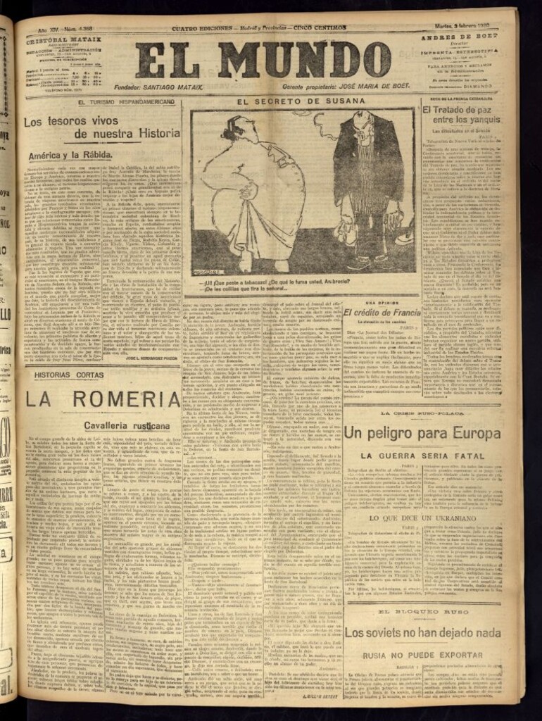 Miniatura de El Mundo del 3 de febrero de 1920