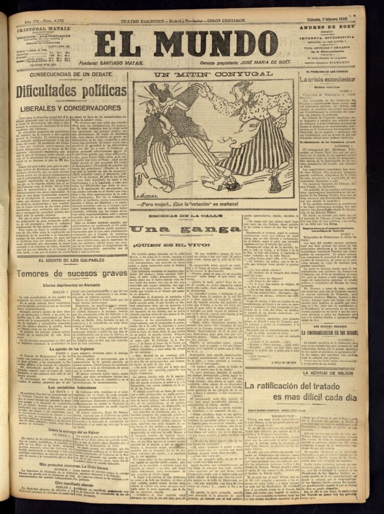 Miniatura de El Mundo del 7 de febrero de 1920
