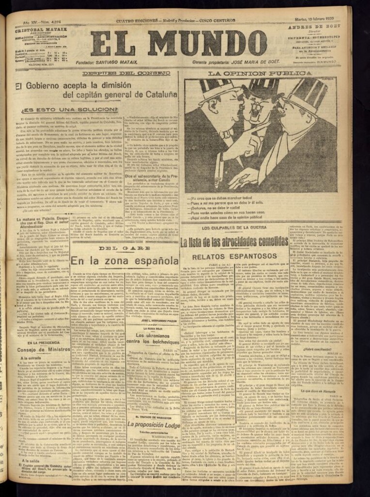 Miniatura de El Mundo del 10 de febrero de 1920