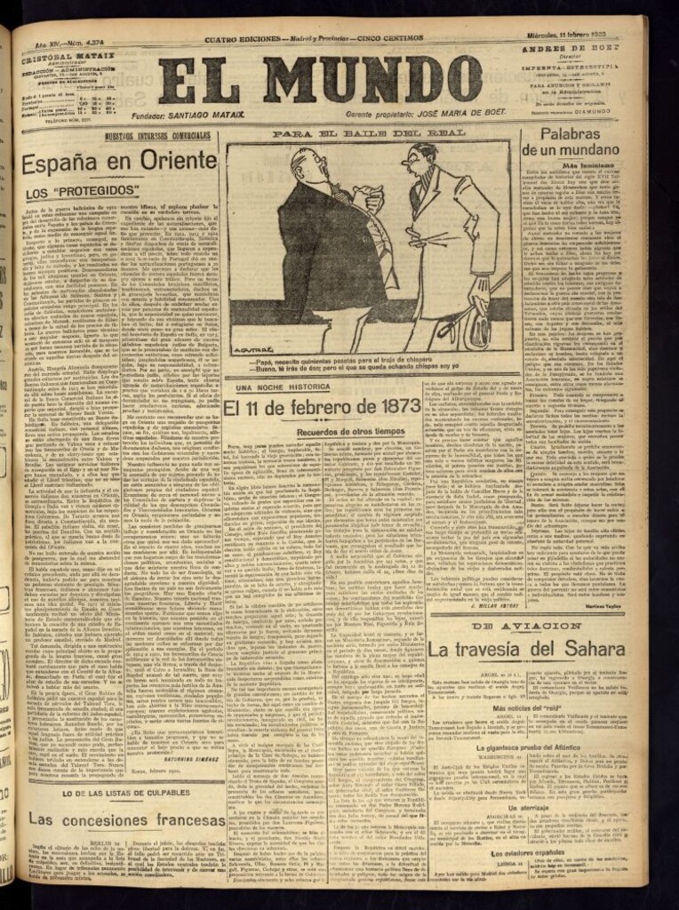 Miniatura de El Mundo del 11 de febrero de 1920