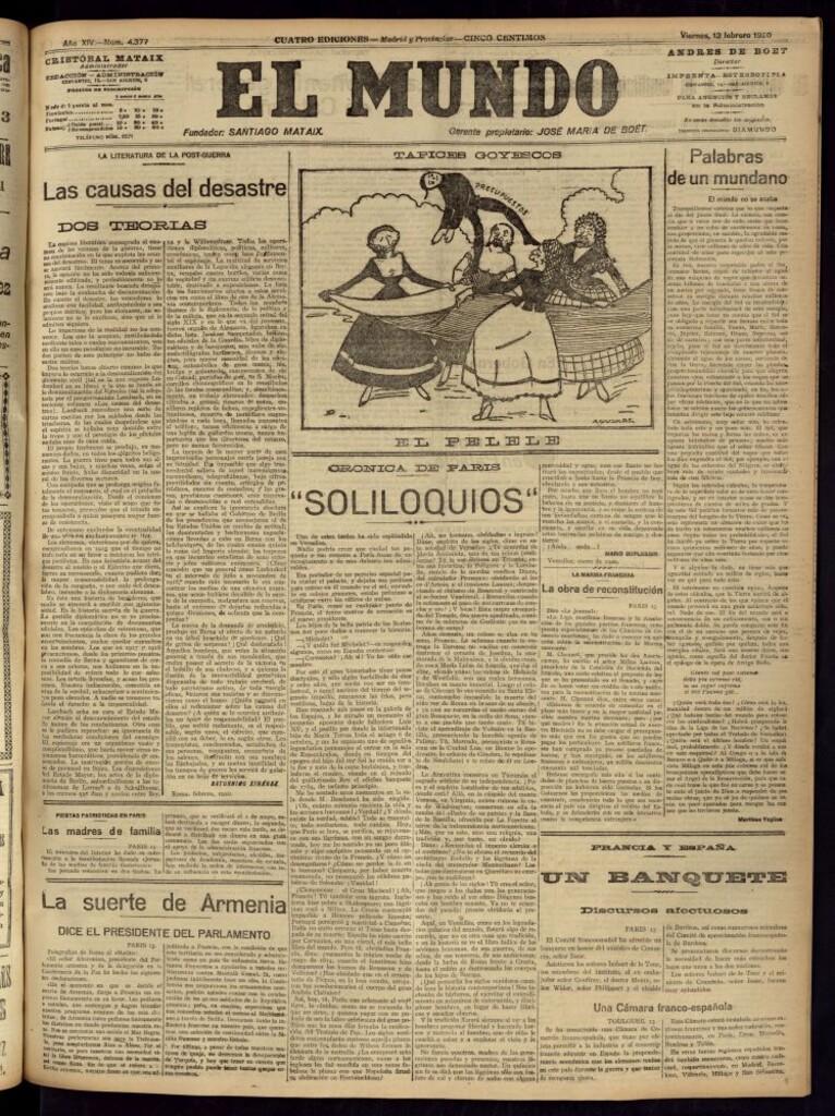 Miniatura de El Mundo del 13 de febrero de 1920