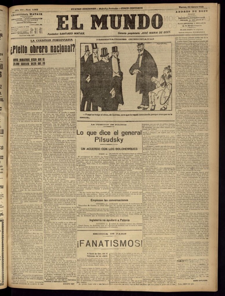 Miniatura de El Mundo del 20 de febrero de 1920