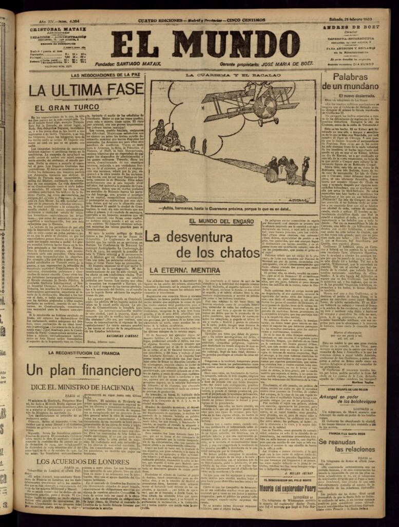 Miniatura de El Mundo del 21 de febrero de 1920