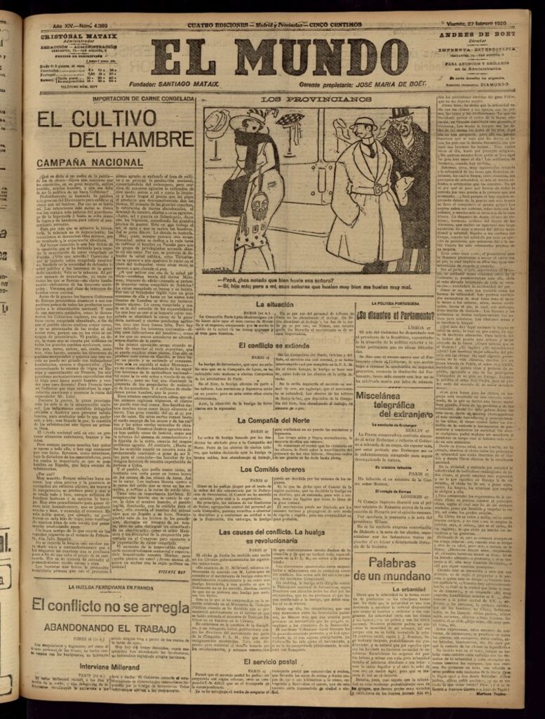 Miniatura de El Mundo del 27 de febrero de 1920