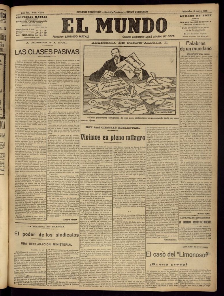 Miniatura de El Mundo del 3 de marzo de 1920
