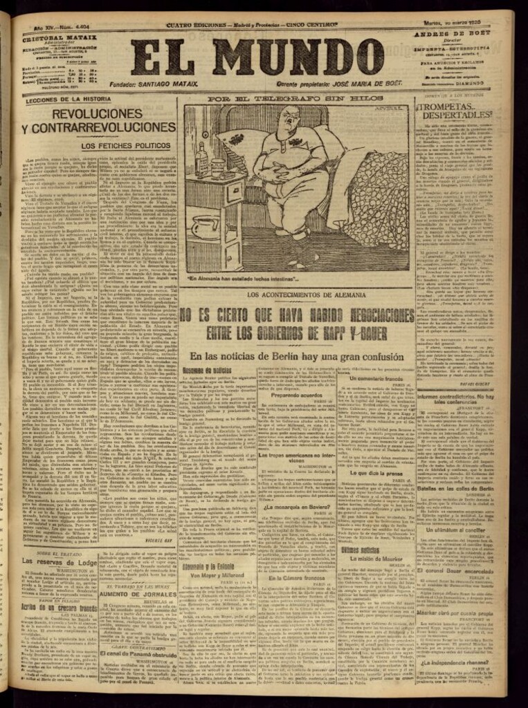 Miniatura de El Mundo del 16 de marzo de 1920