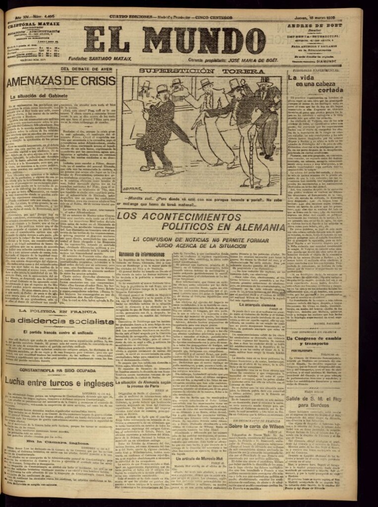 Miniatura de El Mundo del 18 de marzo de 1920