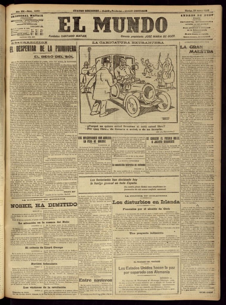 Miniatura de El Mundo del 23 de marzo de 1920