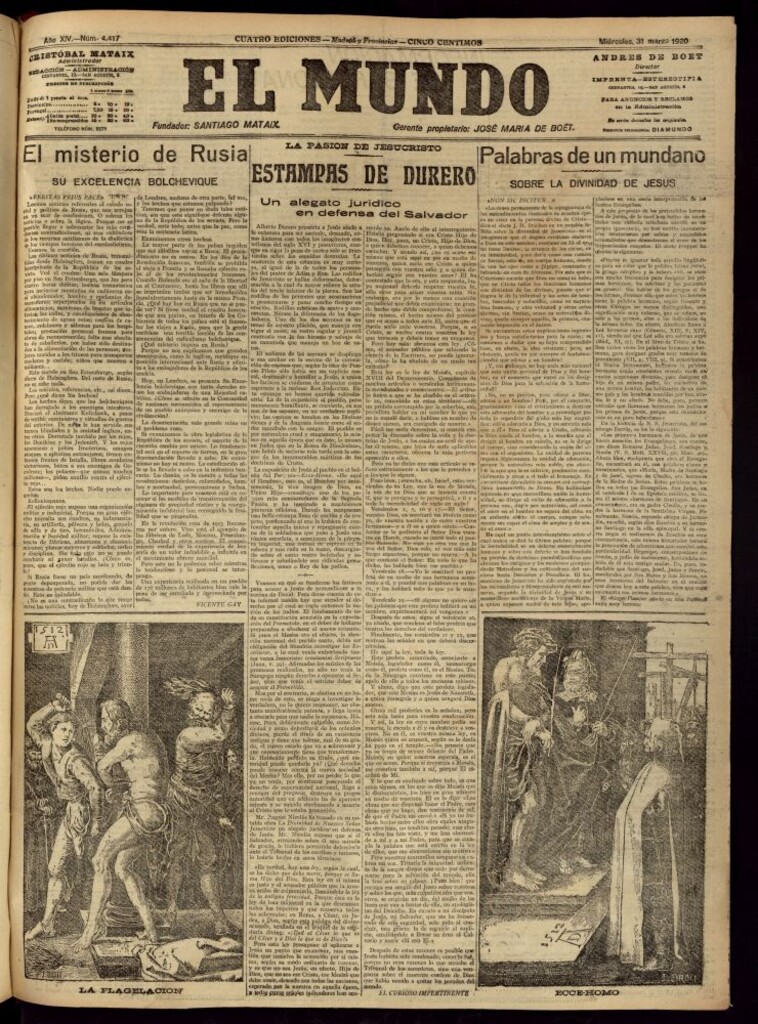 Miniatura de El Mundo del 31 de marzo de 1920