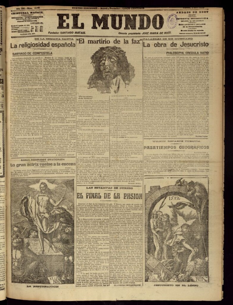 Miniatura de El Mundo del 2 de abril de 1920