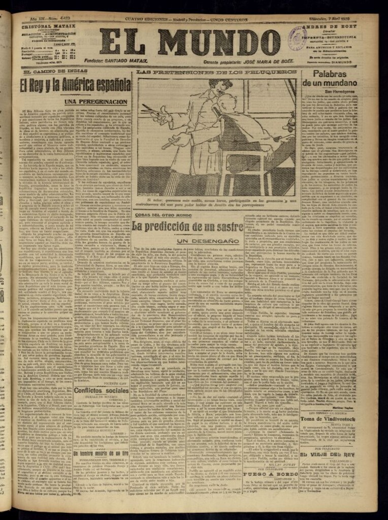 Miniatura de El Mundo del 7 de abril de 1920
