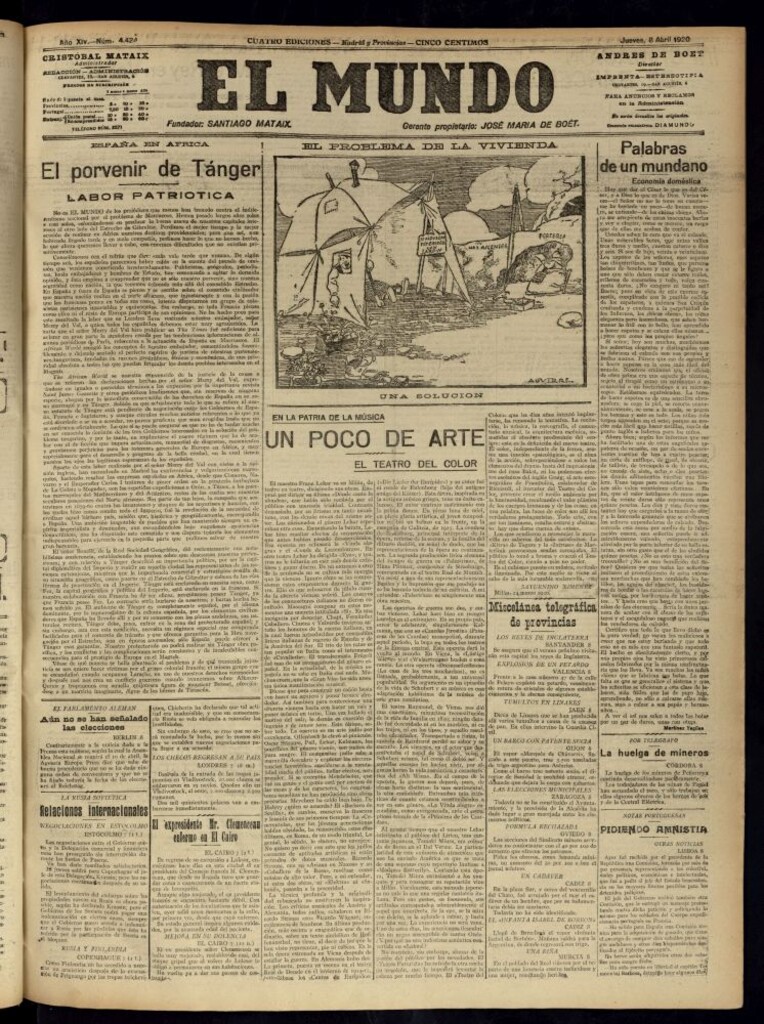 Miniatura de El Mundo del 8 de abril de 1920