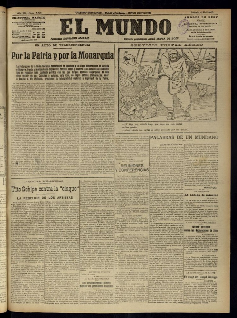 Miniatura de El Mundo del 10 de abril de 1920
