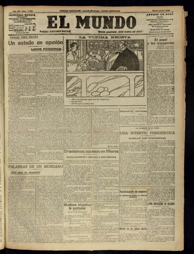 Miniatura de El Mundo del 13 de abril de 1920