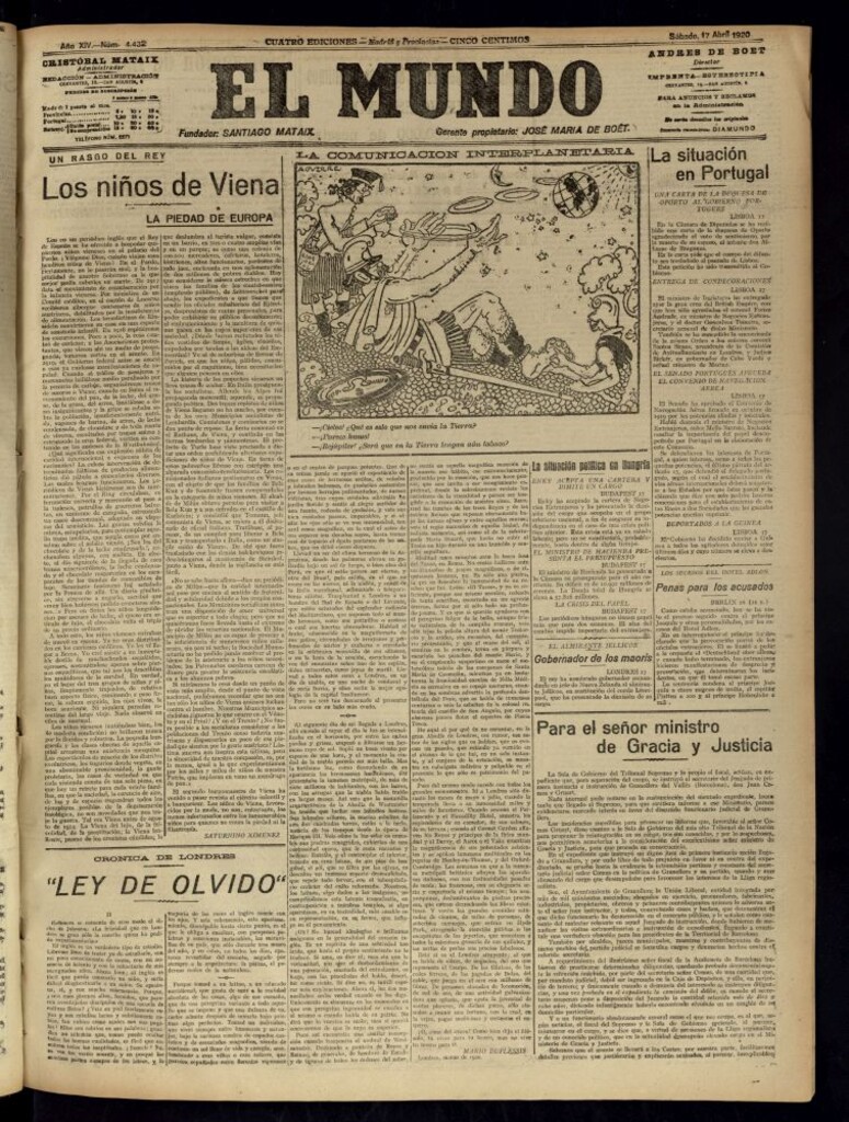 Miniatura de El Mundo del 17 de abril de 1920