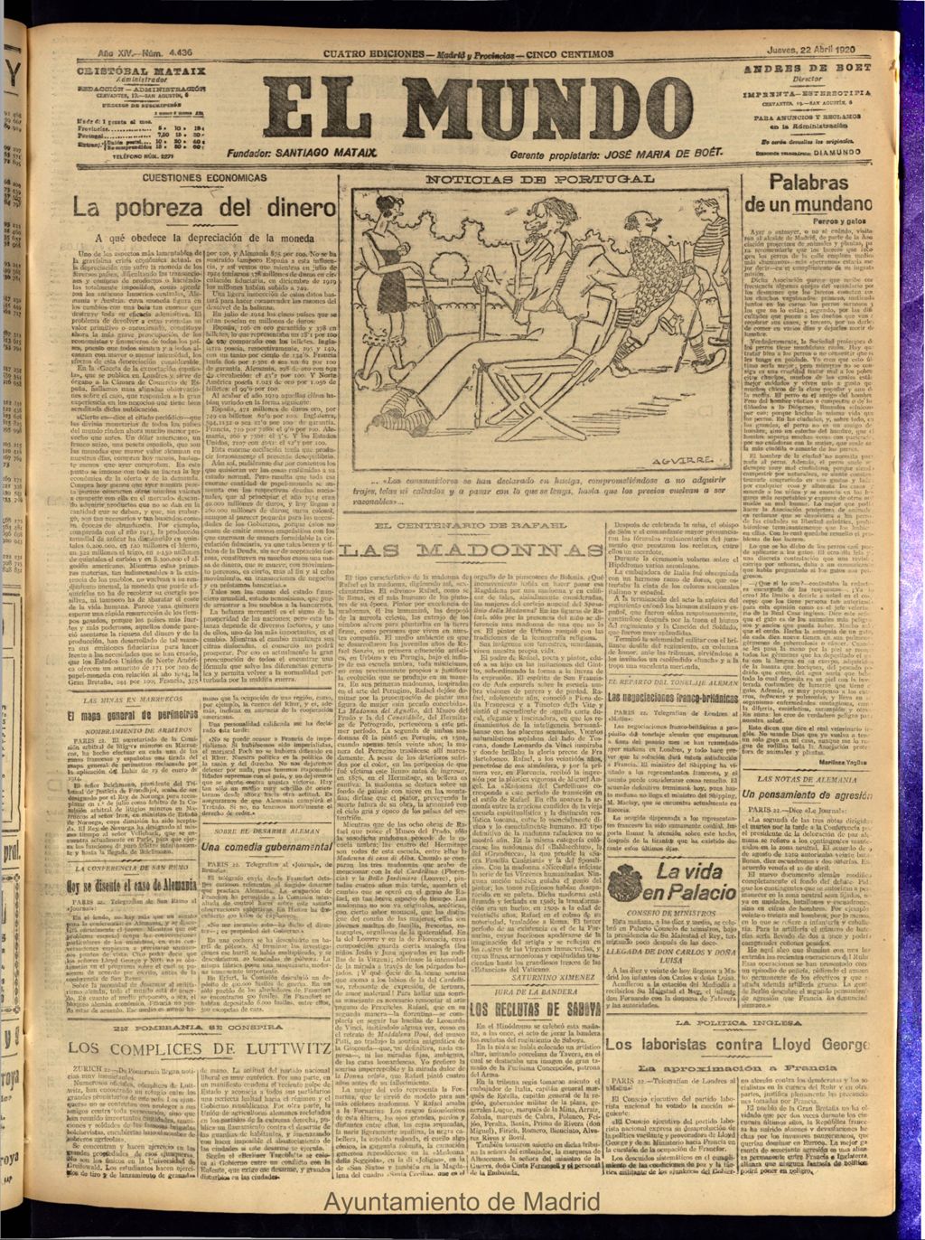 Miniatura de El Mundo del 22 de abril de 1920