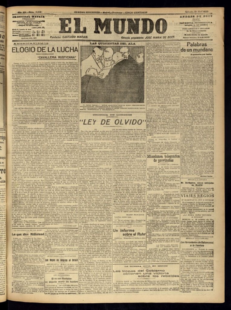 Miniatura de El Mundo del 24 de abril de 1920